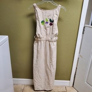 "Lettuce Turnip the Beet" hand embroidered dress